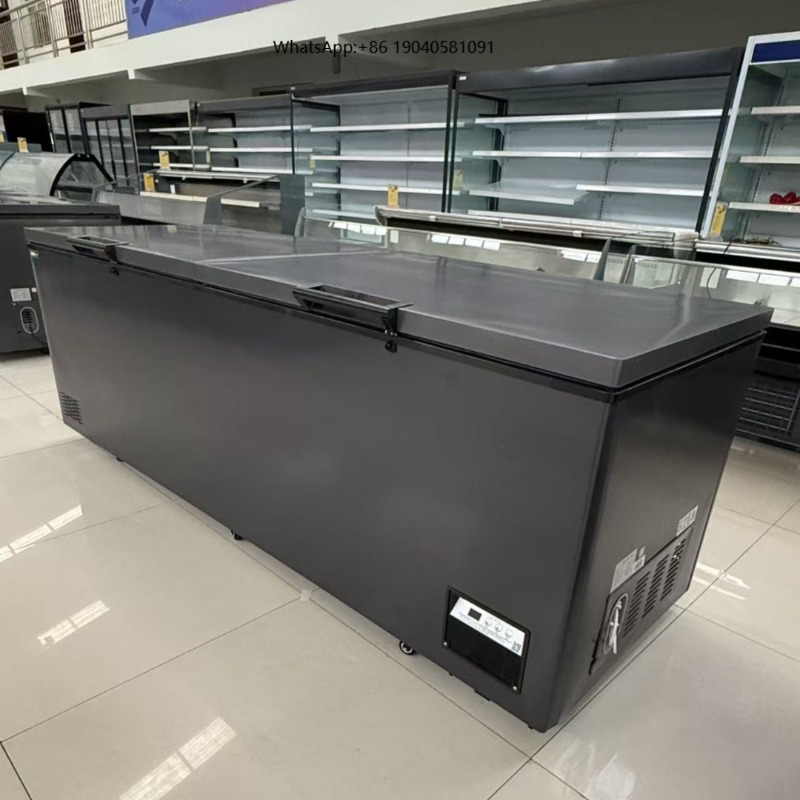Commercial Chest Freezer - Коммерческий двухдверный горизонтальный морозильник большой емкости